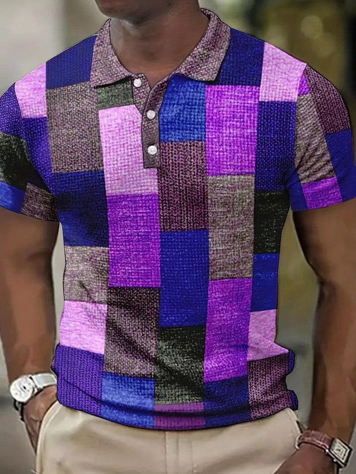Men's Checkered Polo Shirt