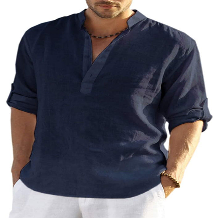 Men's Stand Collar Shirt