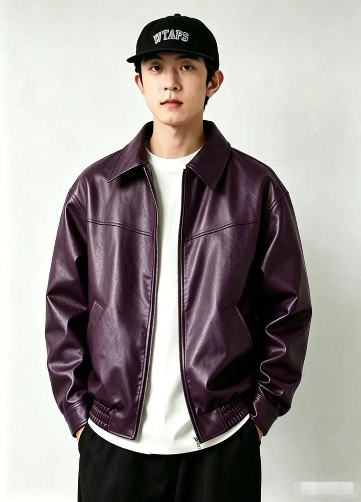 Men's Leather Effect Jacket