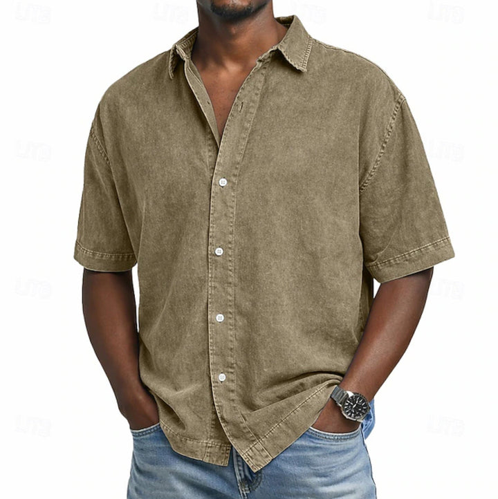 Men's Acid Wash Cotton Shirt