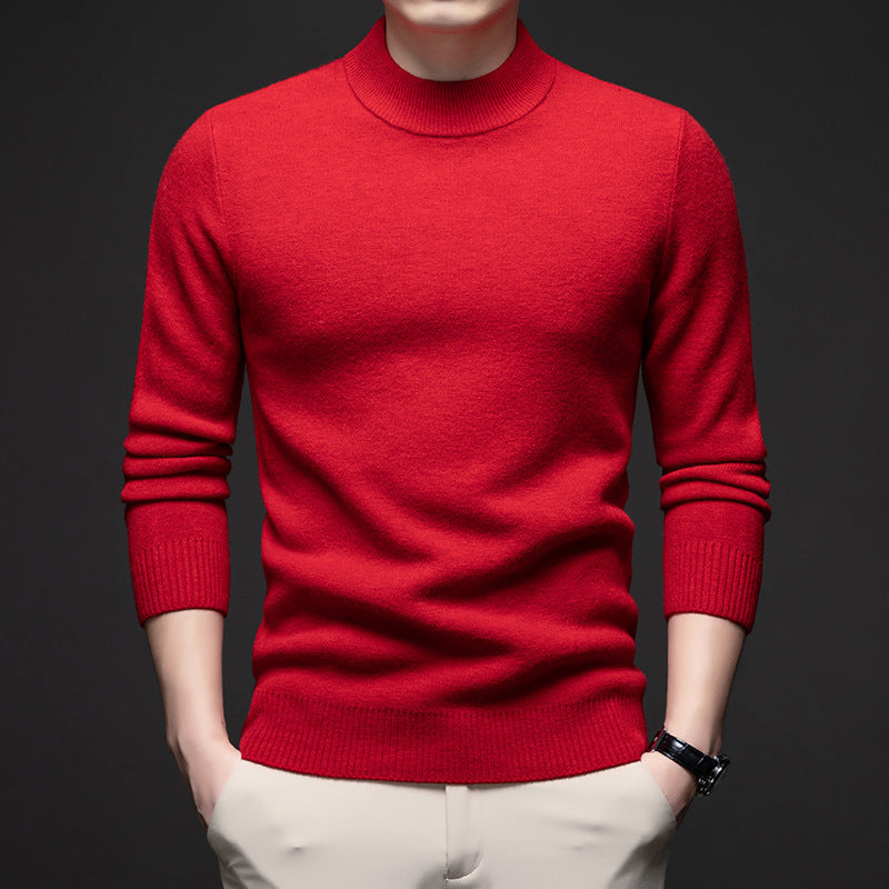 Men's Ribbed High Neck Sweater