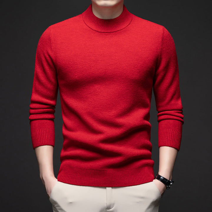 Men's Ribbed High Neck Sweater