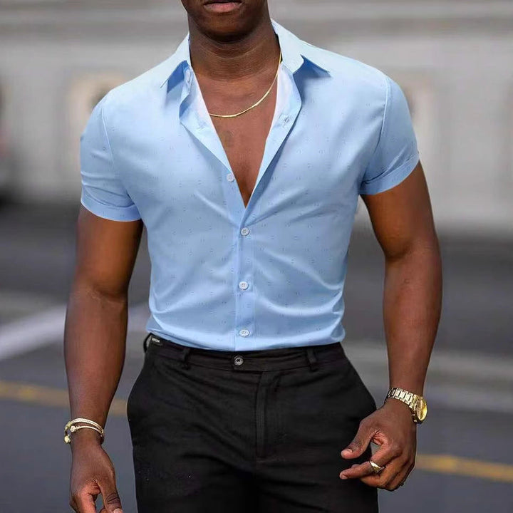 Men's Printed Button Shirt