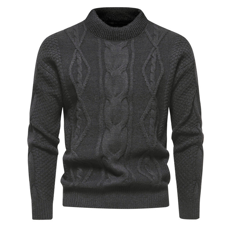 Men's Cable Knit Crew Neck Sweater
