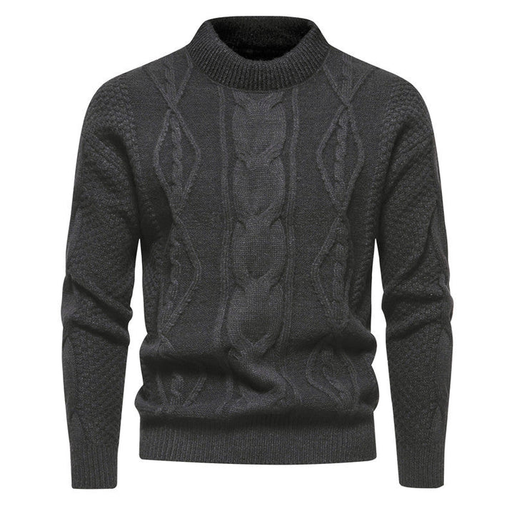 Men's Cable Knit Crew Neck Sweater