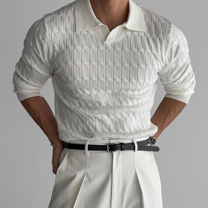 Men's Loose Polo Sweater