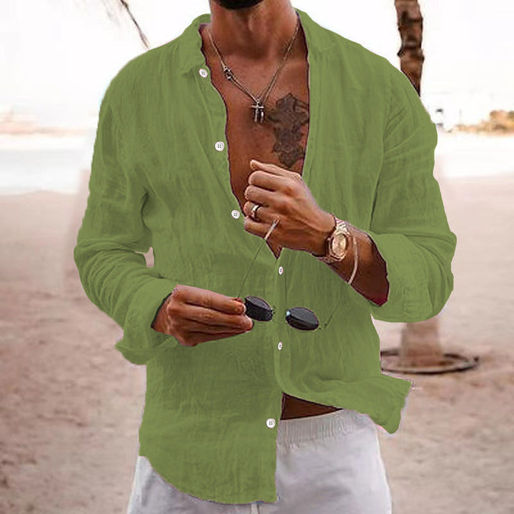 Men's Cotton Henley Shirt