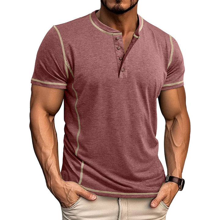 Men's Button Henley T-Shirt