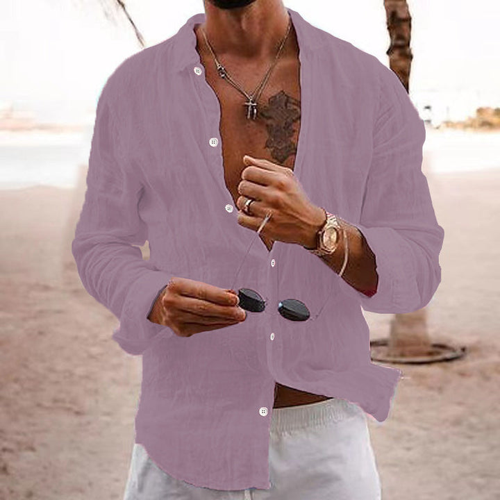 Men's Cotton Henley Shirt