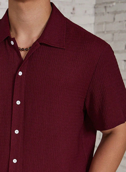 Men's Textured Cuban Shirt