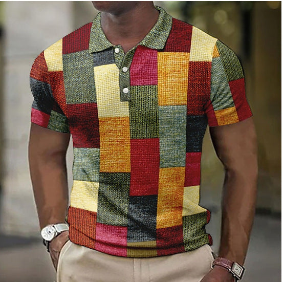 Men's Checkered Polo Shirt