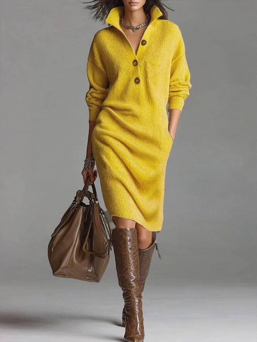 Marlowe | Relaxed Button-Up Sweater Dress
