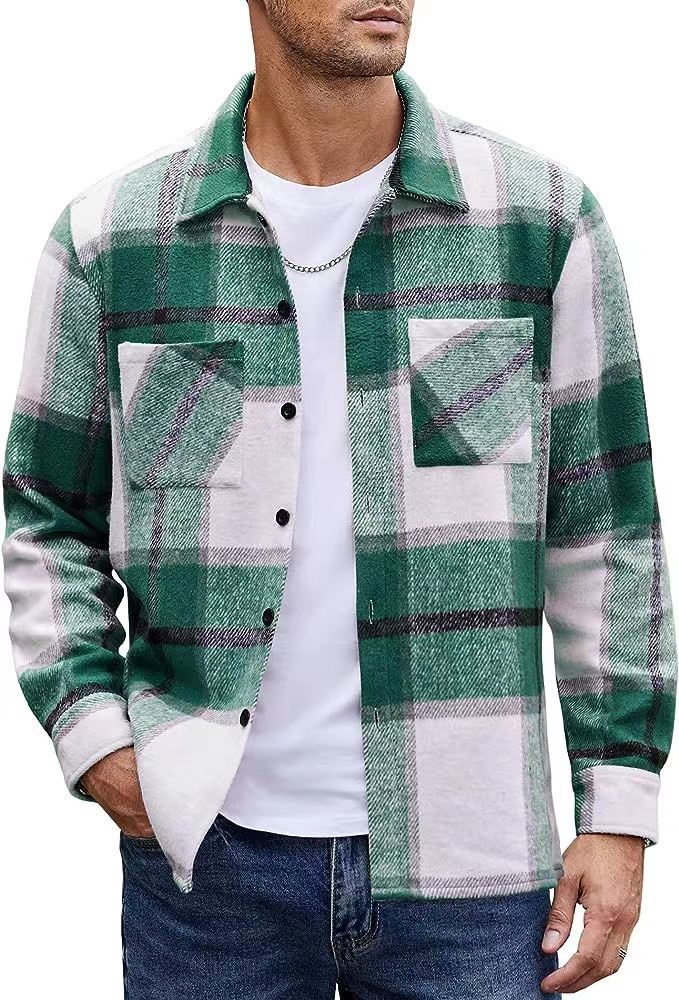 Men's Plaid Lapel Jacket