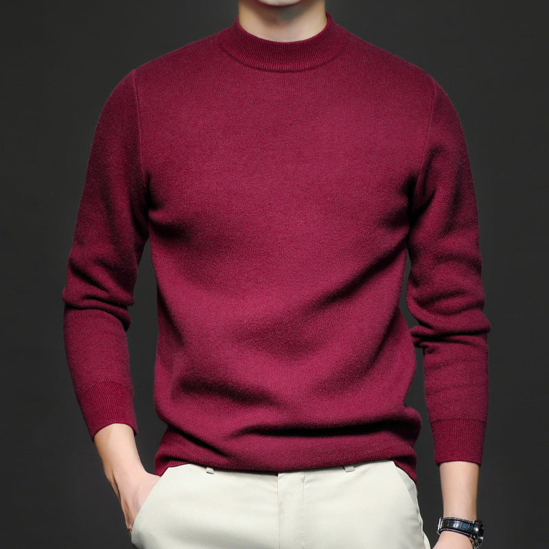 Men's Ribbed High Neck Sweater