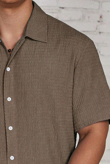 Men's Textured Cuban Shirt