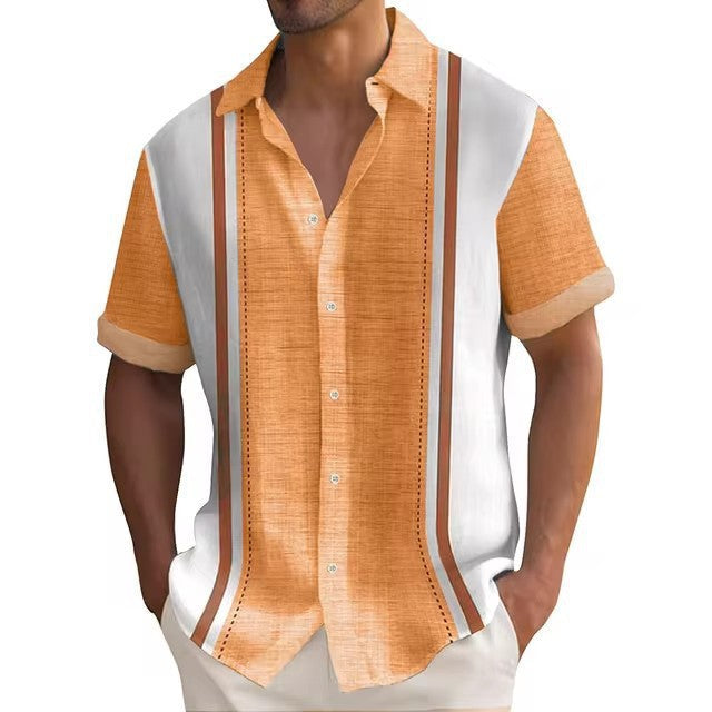 Men's Vertical Stripe Resort Shirt