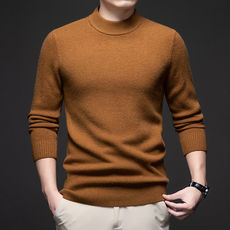 Men's Ribbed High Neck Sweater