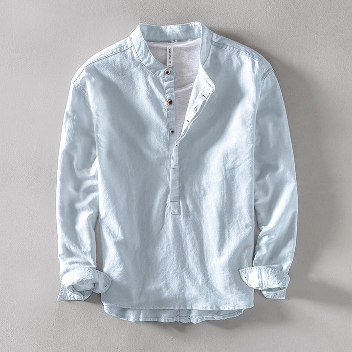 Men's Relaxed Stand Collar Shirt
