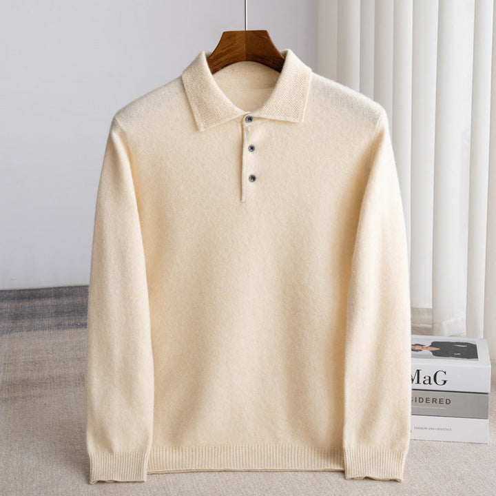 CLASSIC MEN'S POLO SWEATER (premium wool)