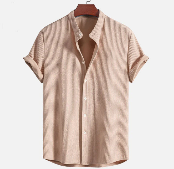 Men's Textured Button Front Shirt