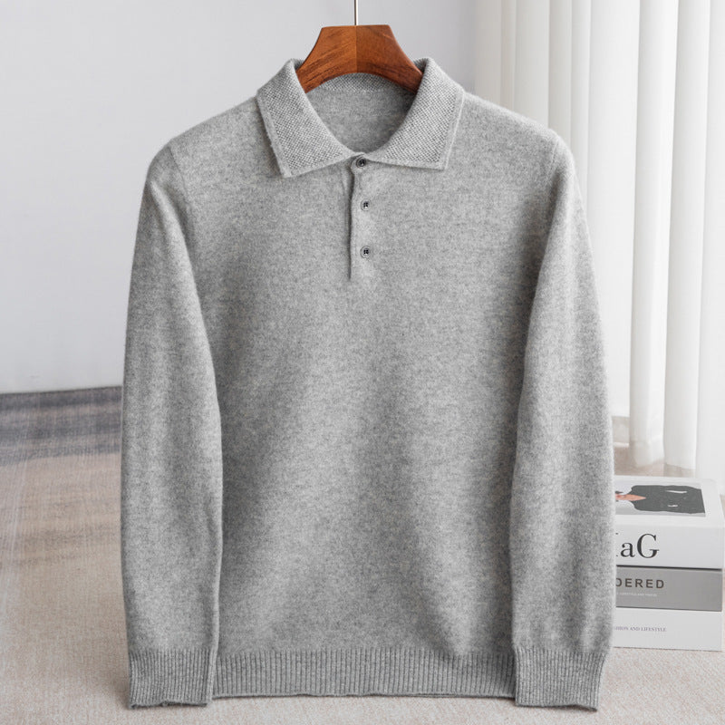 CLASSIC MEN'S POLO SWEATER (premium wool)