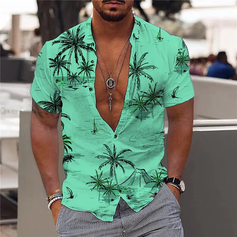 Men's Tropical Lapel Shirt