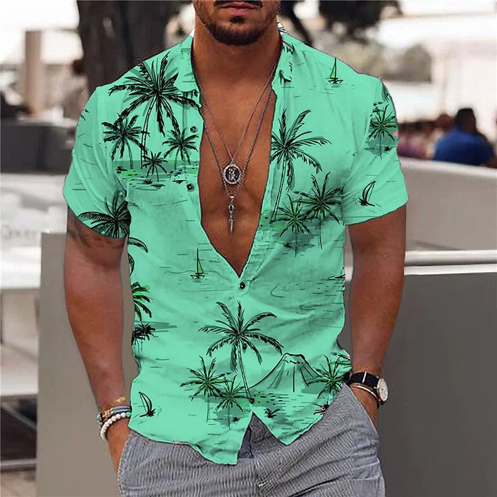 Men's Tropical Lapel Shirt