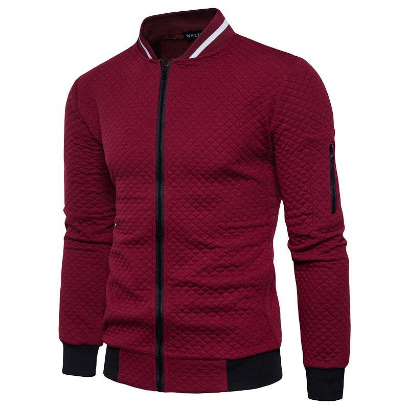 Men's Checkered Zipper Jacket