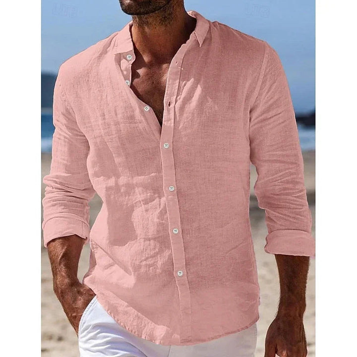 Men's Linen Blend Polo Shirt