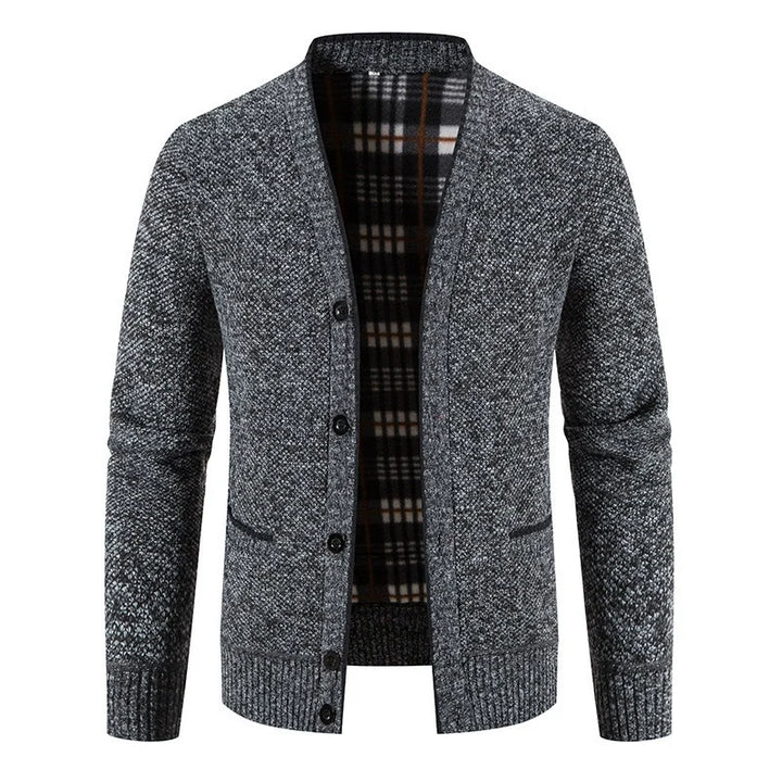 Men's Fleece V Neck Cardigan