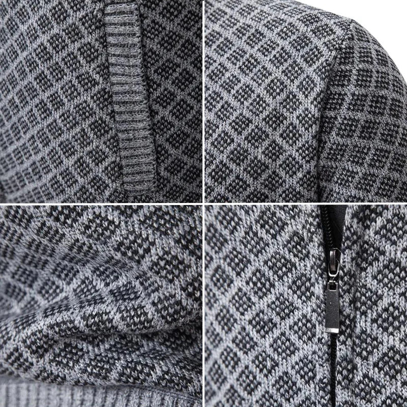 Men's Waffle Zip Cardigan