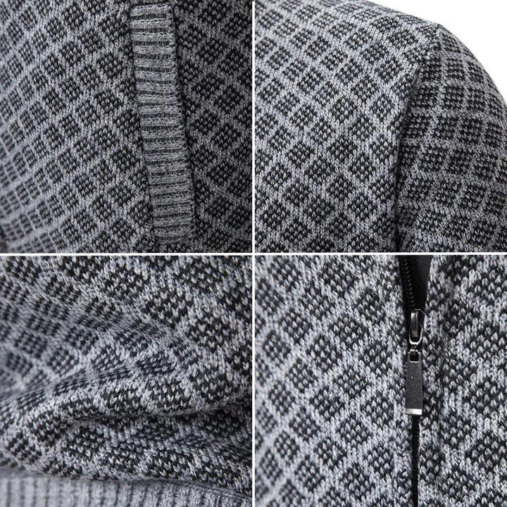 Men's Waffle Zip Cardigan