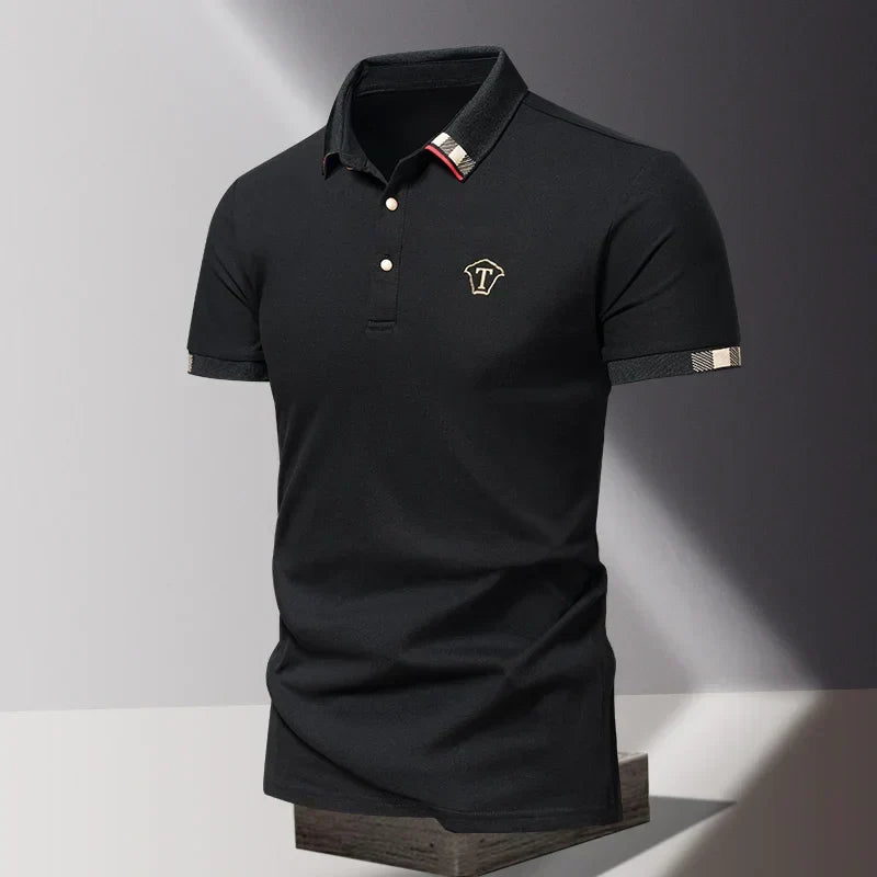 Men's Contrast Collar Polo Shirt