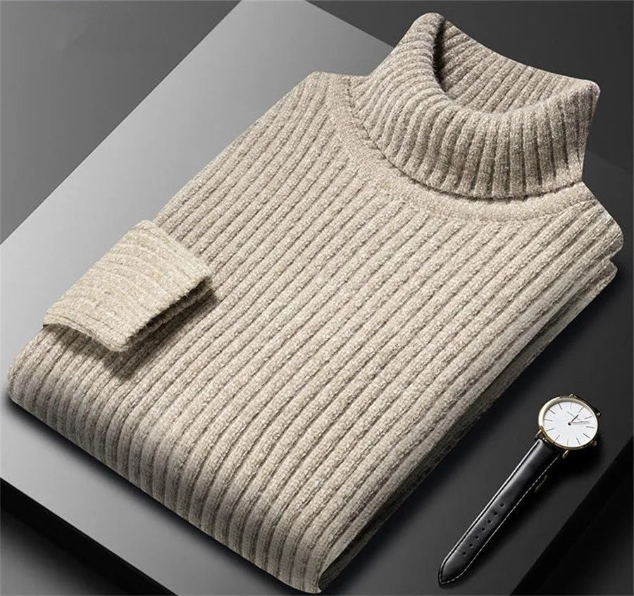 Men's Rolled Collar Sweater