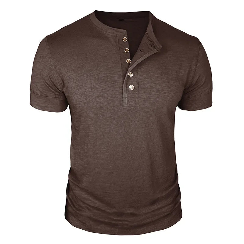 Men's Henley Neck T-Shirt