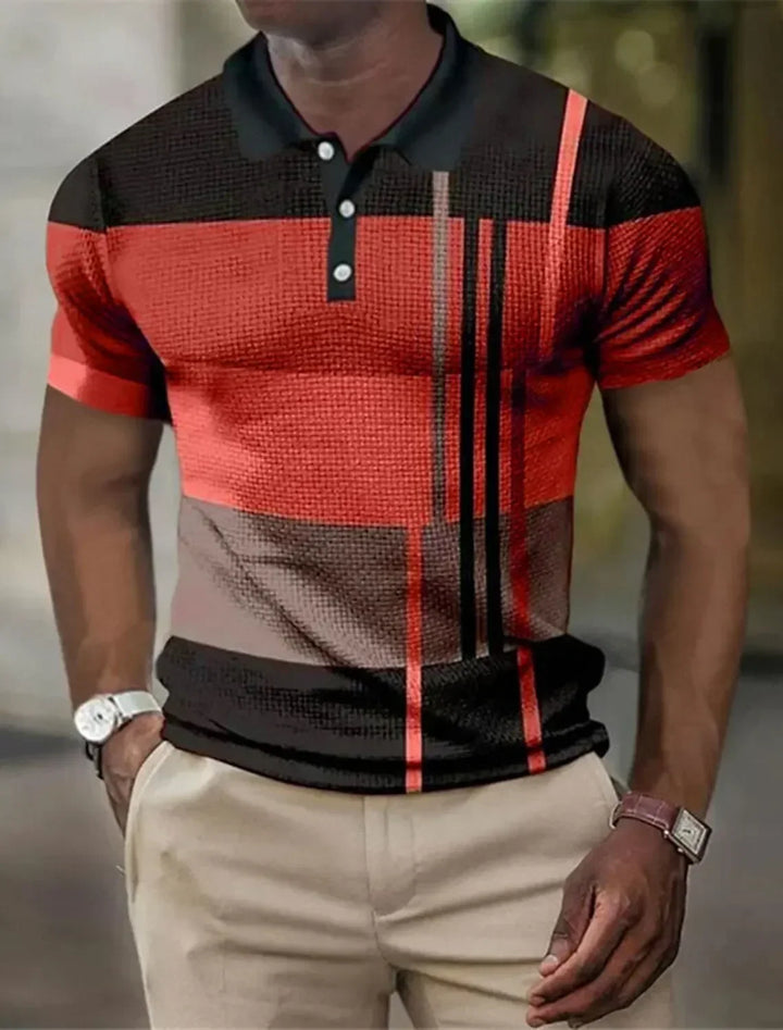Men's Striped Polo Shirt