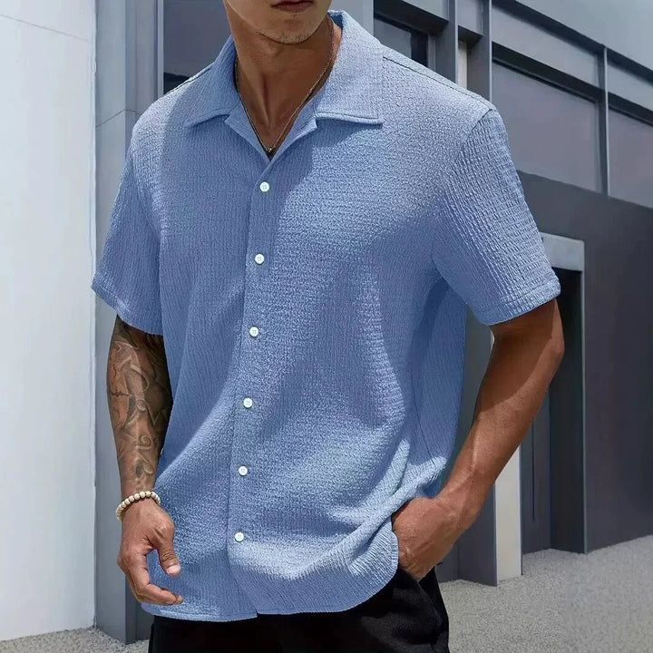 Men's Textured Cuban Shirt