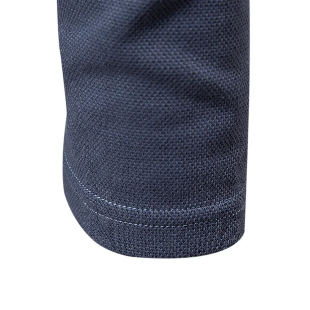 Men's Structured Collar Cotton Polo Shirt