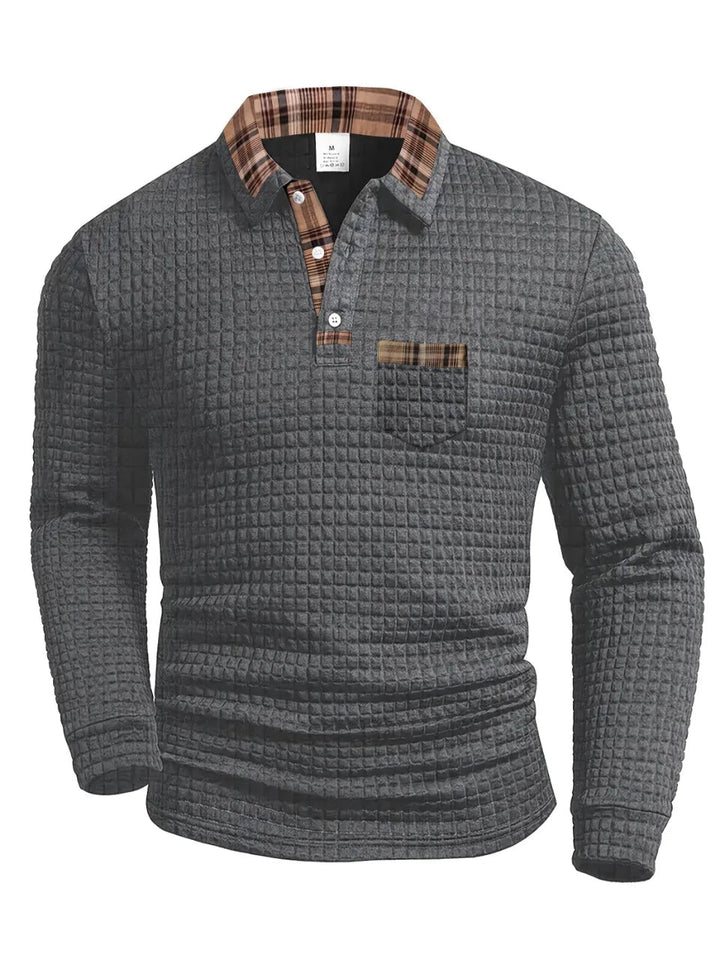 Men's Textured Polo Shirt