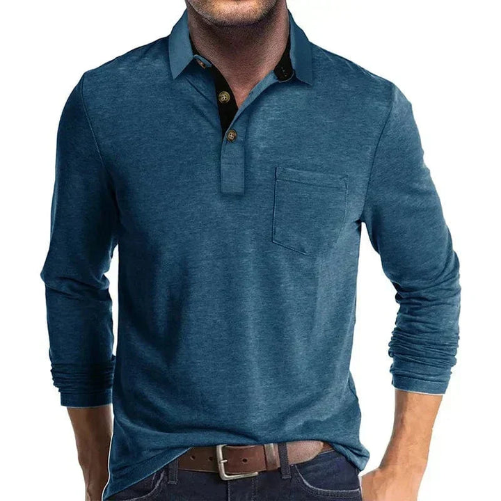 Men's Classic Long Sleeve Polo Shirt
