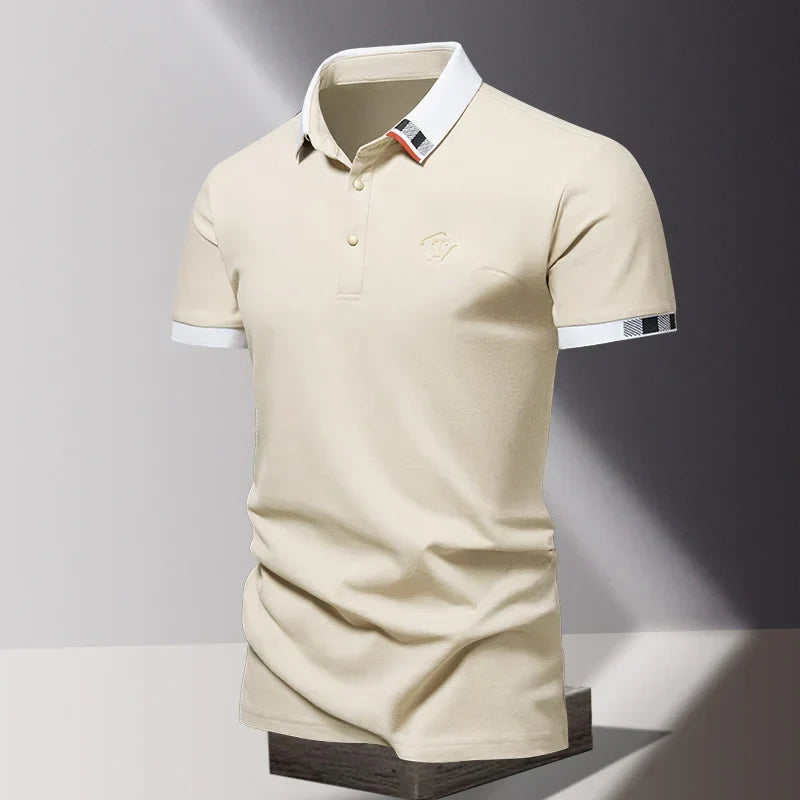 Men's Contrast Collar Polo Shirt