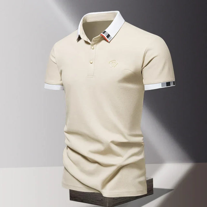 Men's Contrast Collar Polo Shirt