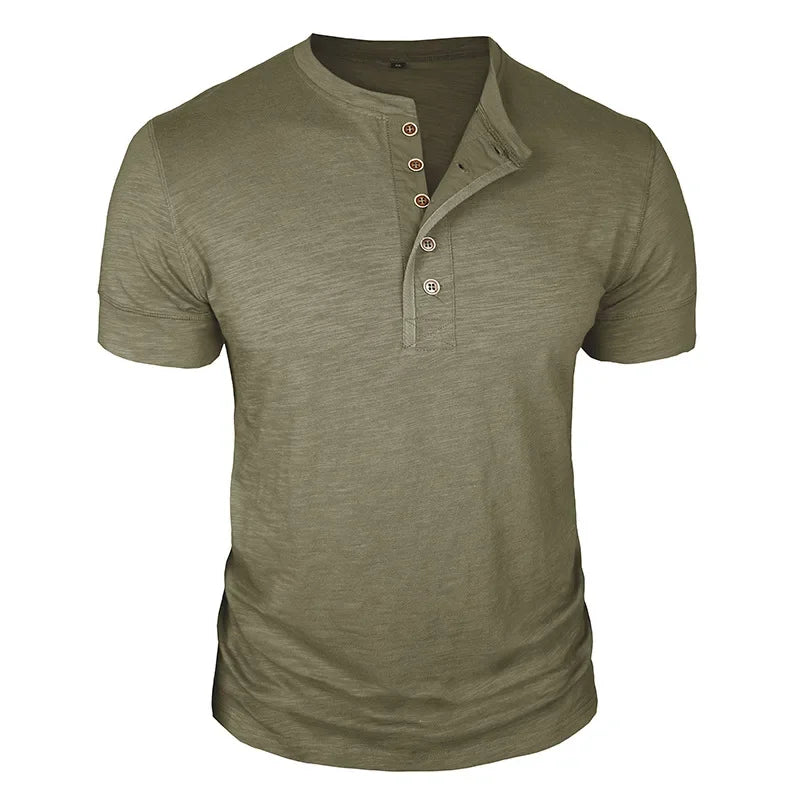Men's Henley Neck T-Shirt