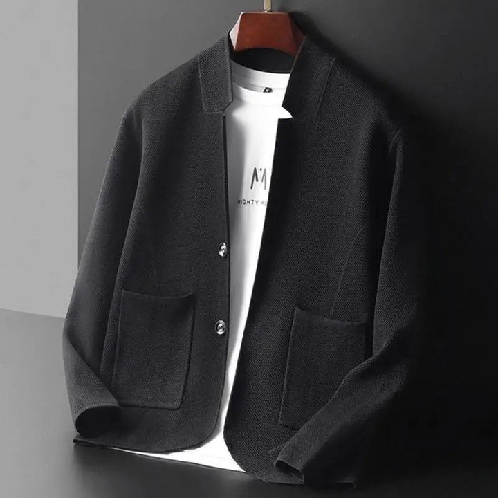 Men's Knit Stand Collar Cardigan