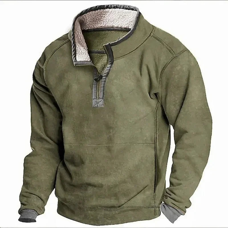 Men's Cozy Winter Zip Sweater