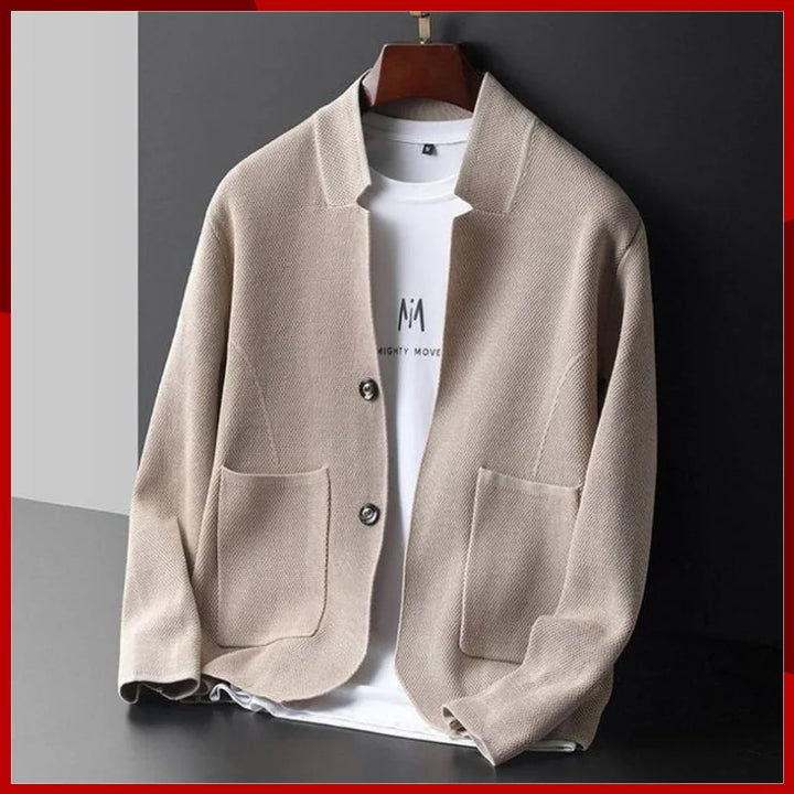 Men's Knit Stand Collar Cardigan