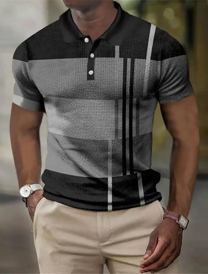 Men's Striped Polo Shirt
