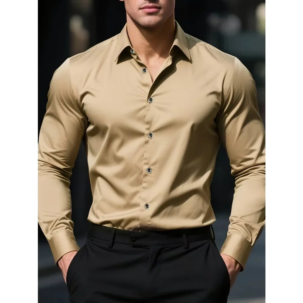 Men's Elastic Business Shirt