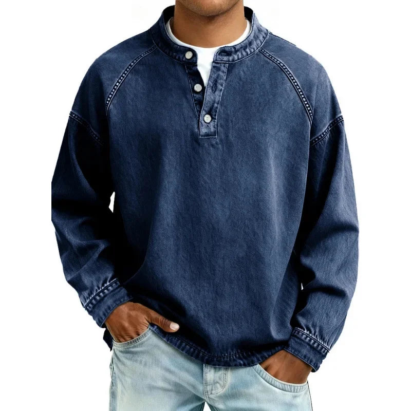 Men's Retro Button Shirt