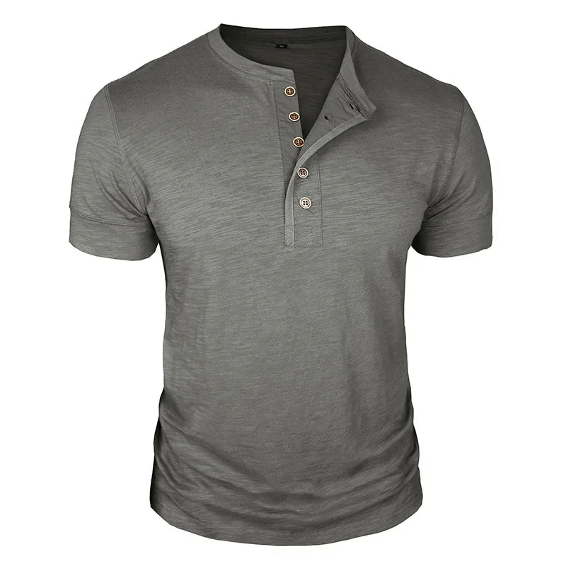 Men's Henley Neck T-Shirt